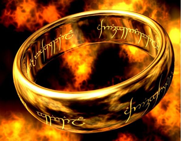 lord of the rings gold hobbit ring mens jewellery
