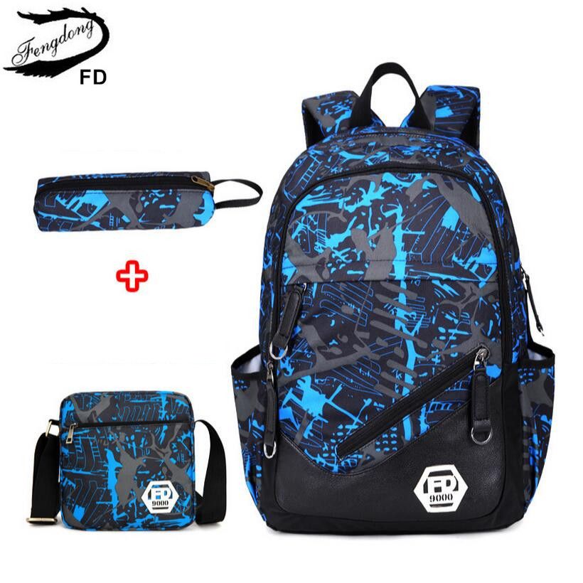 Fengdong Waterproof Oxford Fabric Boys School Bags Backpack For