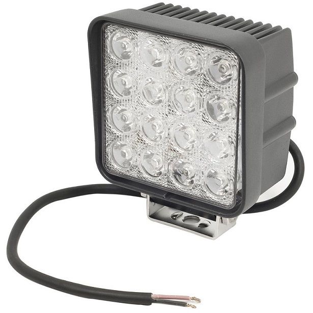 4x 48W Square LED Work Lights – Spot Beam, 12V/24V, For Trucks, SUVs & 4x4s