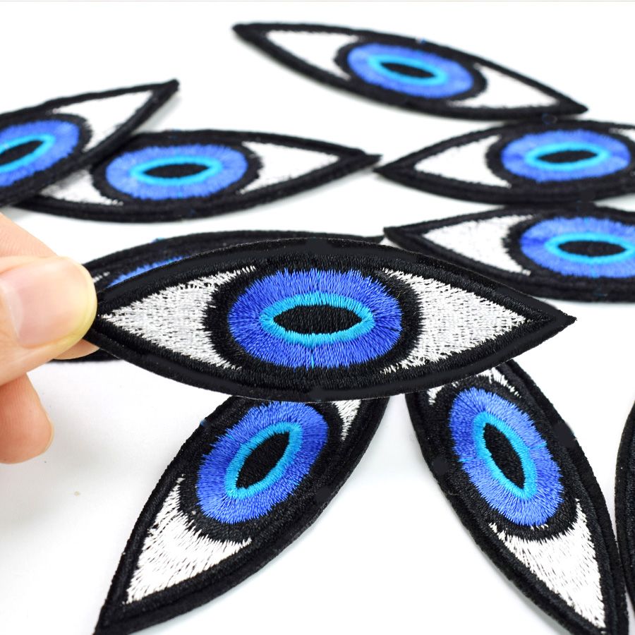 2020 Eyes Embroidered Patches For Clothing Iron On Transfer Applique