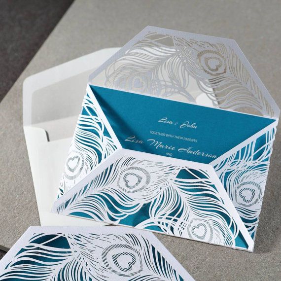 peacock invitations