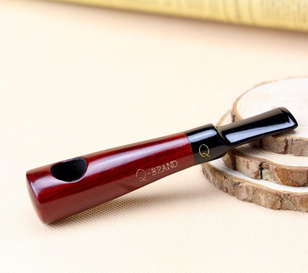 2018 New 11.5cm Mini Weed Pipe 9mm Filtration Tobacco Pipe Red Wood