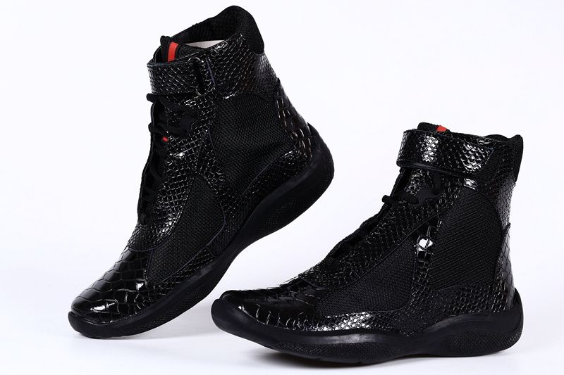 2015 Italian Designer Mens High Top Casual Shoes America&#39;S Cup Men&#39;S Luxury Black Patent Leather ...