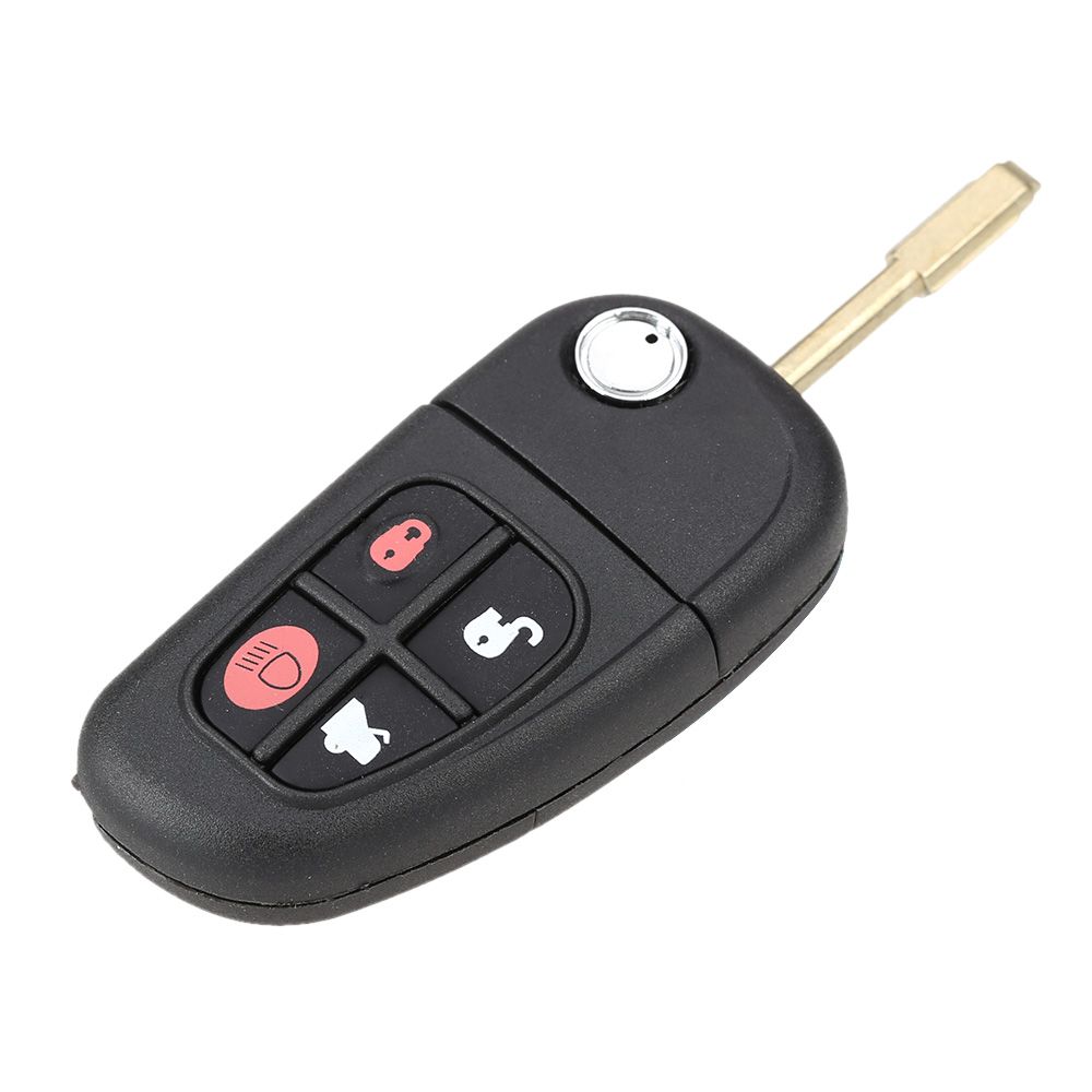4 Buttons Remote Car Key Flip Fob Uncut Blade Car Key Case Shell 433MHz