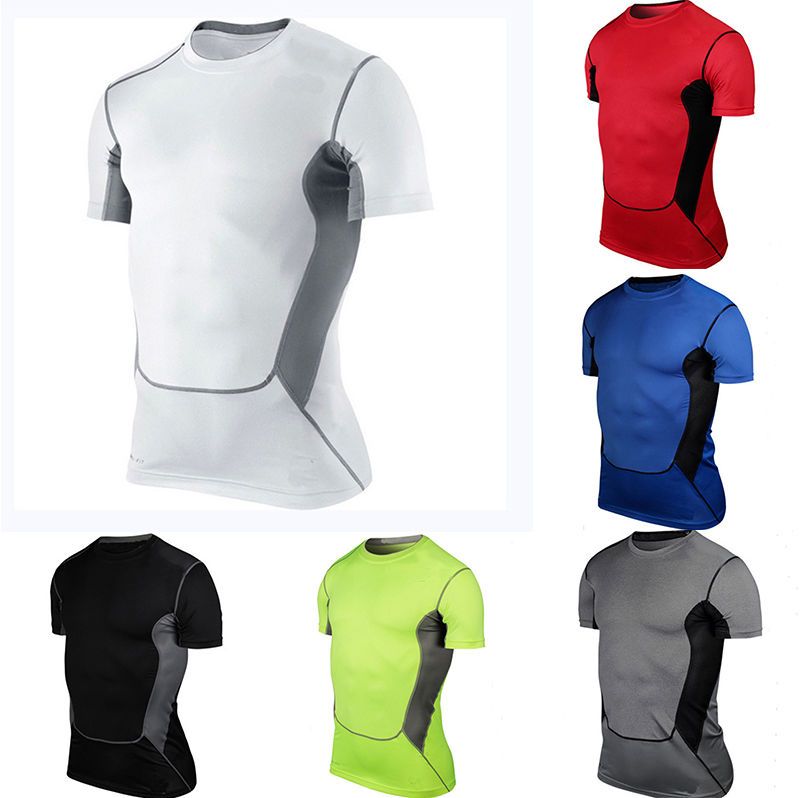 2015 Mens Compression Bodycon Armour Summer Shirts Sports Top Base ...