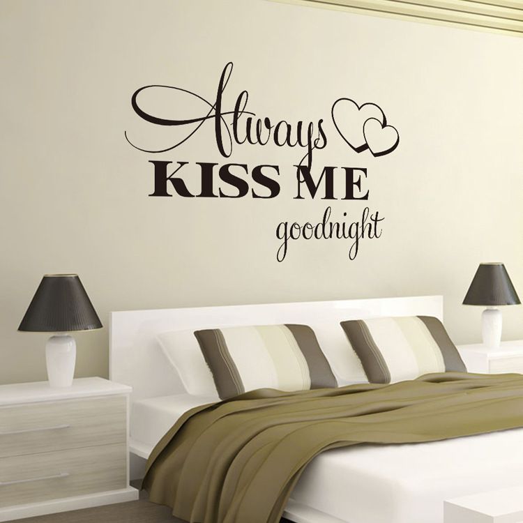 Always Kiss Me Goodnight Wall Art 2016 hot quote always kiss me goodnight wall decal bedroom sticker Always Kiss Me Goodnight Wall Art 2016 hot quote always kiss me goodnight wall decal bedroom sticker