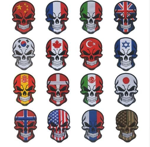 Acheter Skull France Italie Union Jack Turquie Patch Flag Mexique