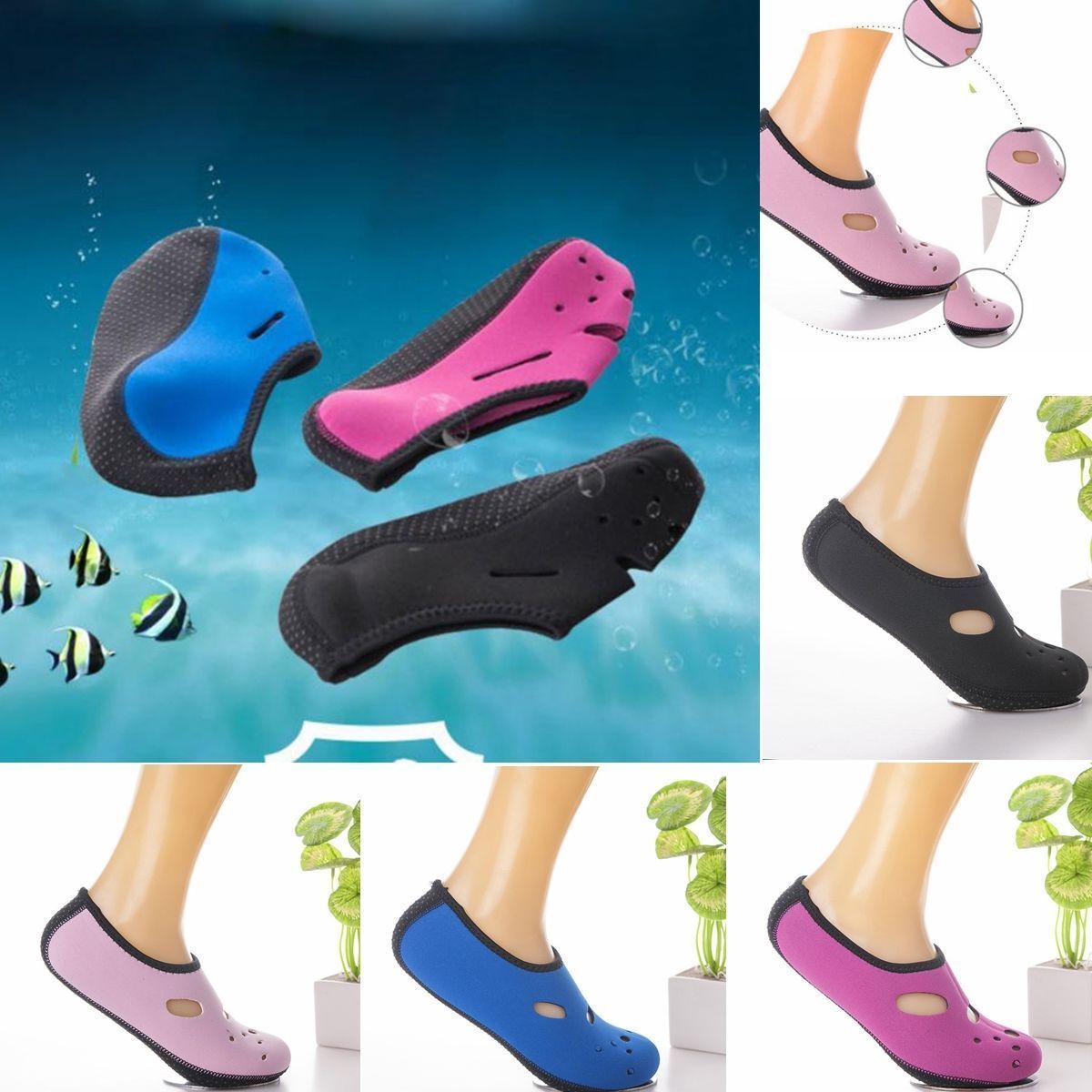 New Comfortable Outdoor Non-Slip Socks Water Swimming Scuba Diving ...