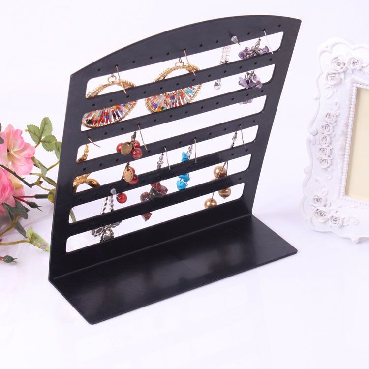 2021 Black Transparent Plastic Earring Display Stand Earring Holder 24holes 48holes 72holes