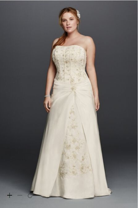 satin plus size wedding gowns