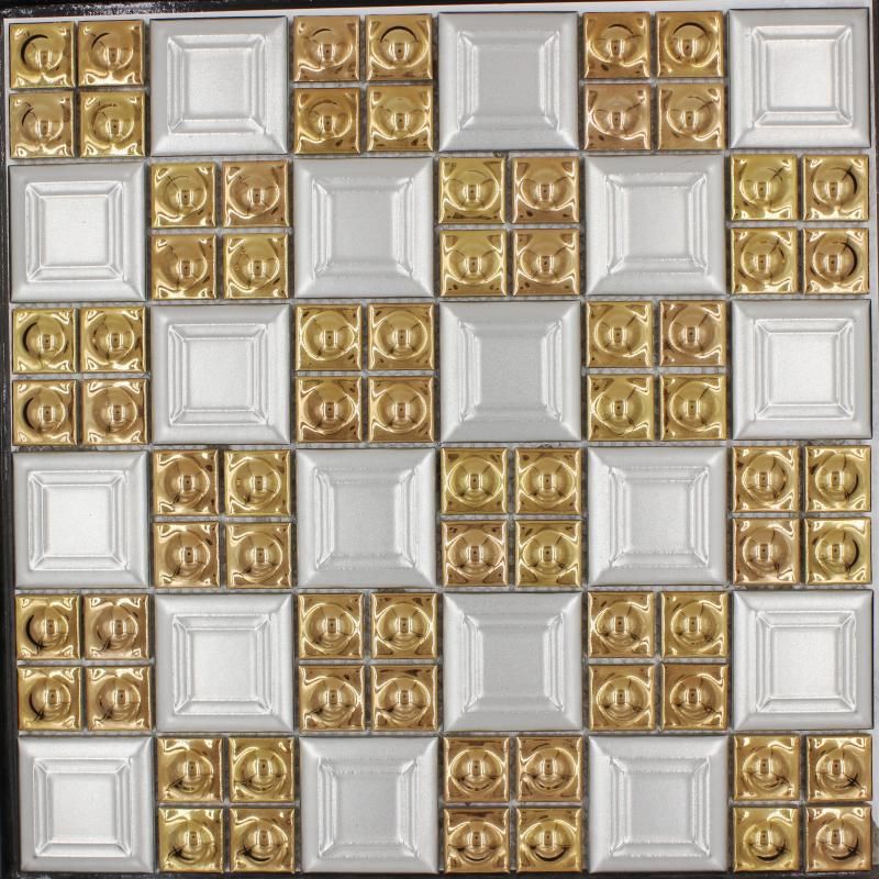 mosaikfliesen wei, großhandel heißer verkauf porzellan gold weiße farbe quadrat mosaik, Design ideen