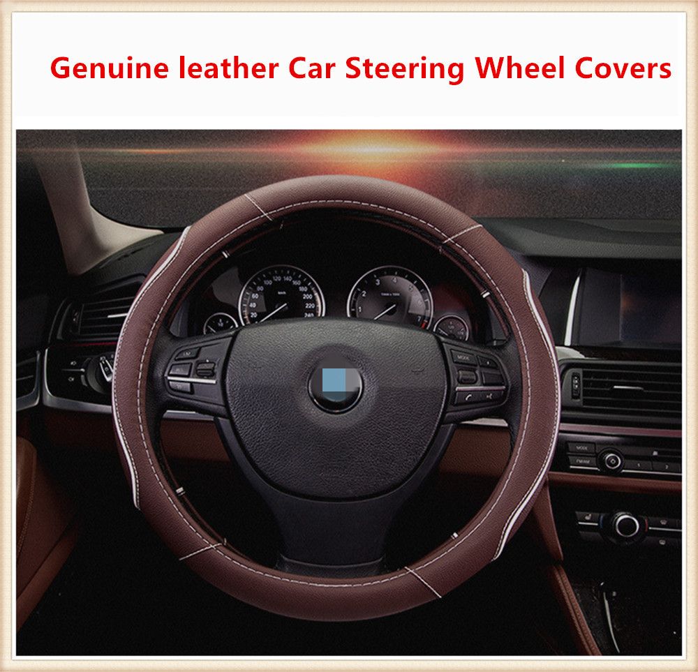 High Quality Universal Genuine Leather Car Steering Wheel Covers