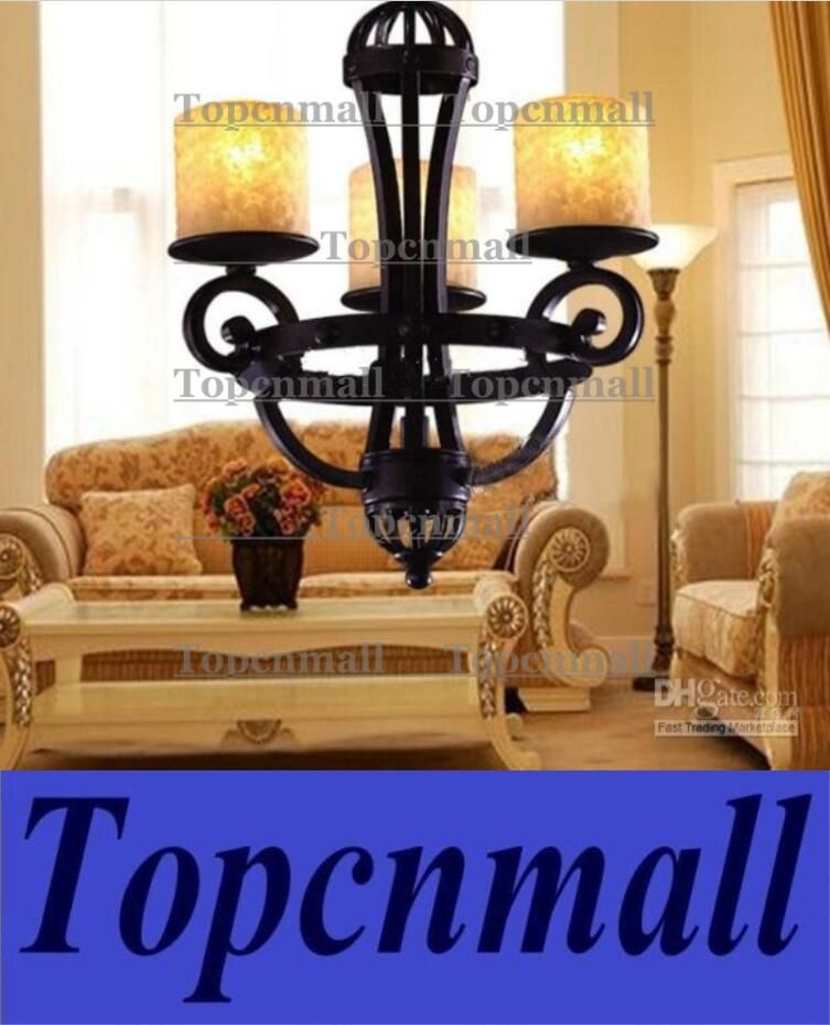 Modern Rustic Traditional Black Wrought Iron Glass Candle Chandelier Modern Rustic Traditional Black Wrought Iron Glass Candle Chandelier Living Room Pendant Lamp Lyh289 Star Light 3 From Topcnmall