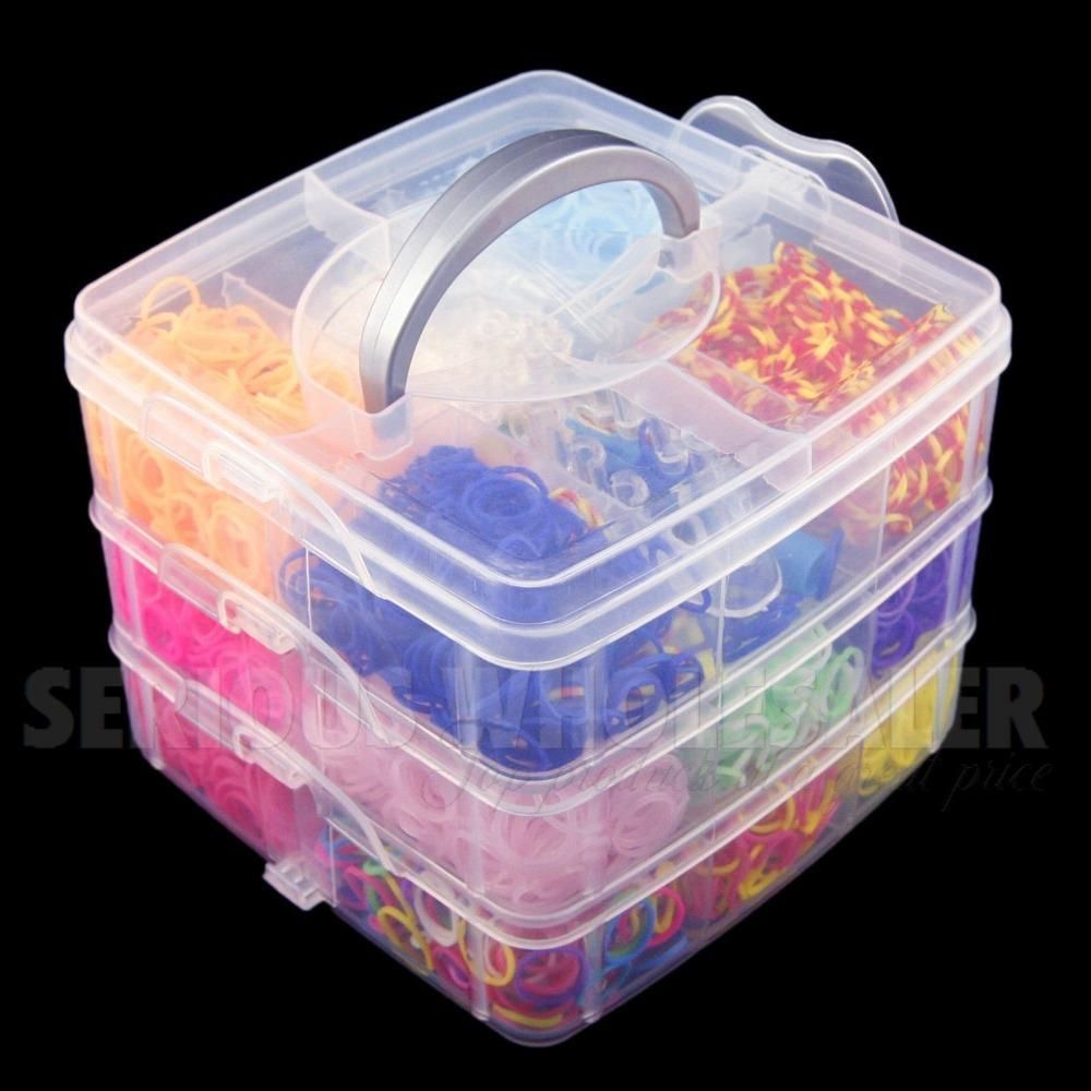 2020 Colorful Gum Rubber Loom Bands Bracelet Making Kit Set Fun DIY