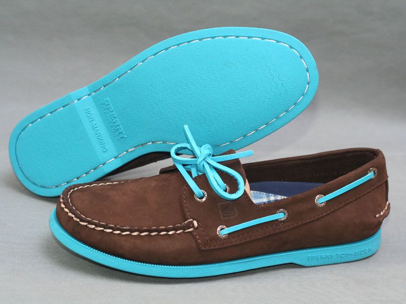 teal sperrys