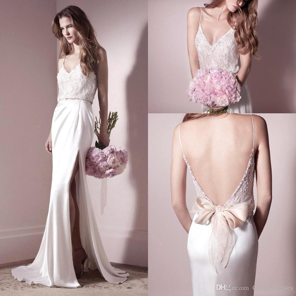 Sheath Satin Wedding Dress