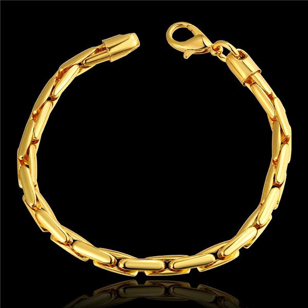 2018 New Gold Chain Design For Men Round Chain Bracelet With 18.2 Gram