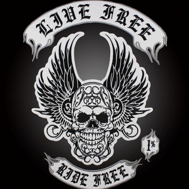 Mc Biker Patches Embroidery Patches for Jacket Back 