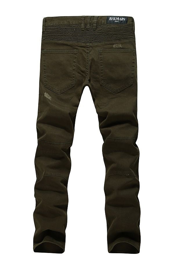 green balmain jeans