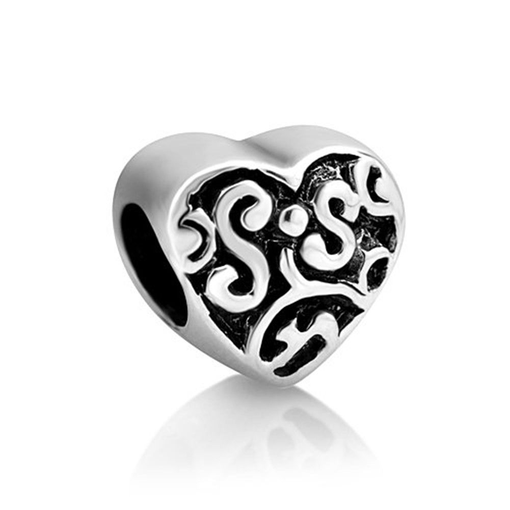 gold plated heart shaped slider