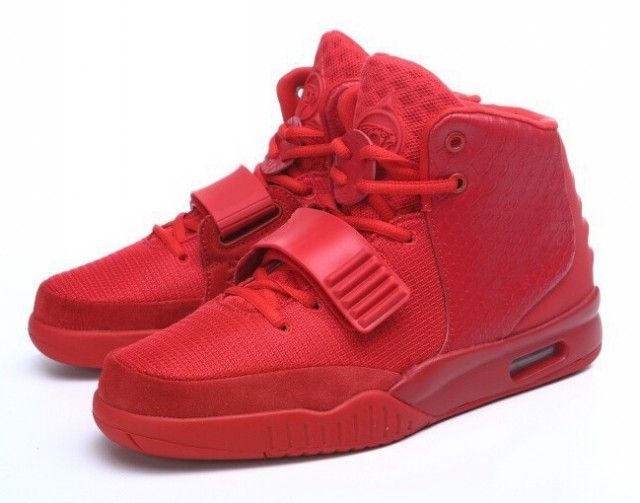 Red October Kanye West Mens Shoes For Sale Black Glowing Sneakers Hip Hop Trainers Red Sneakers ...