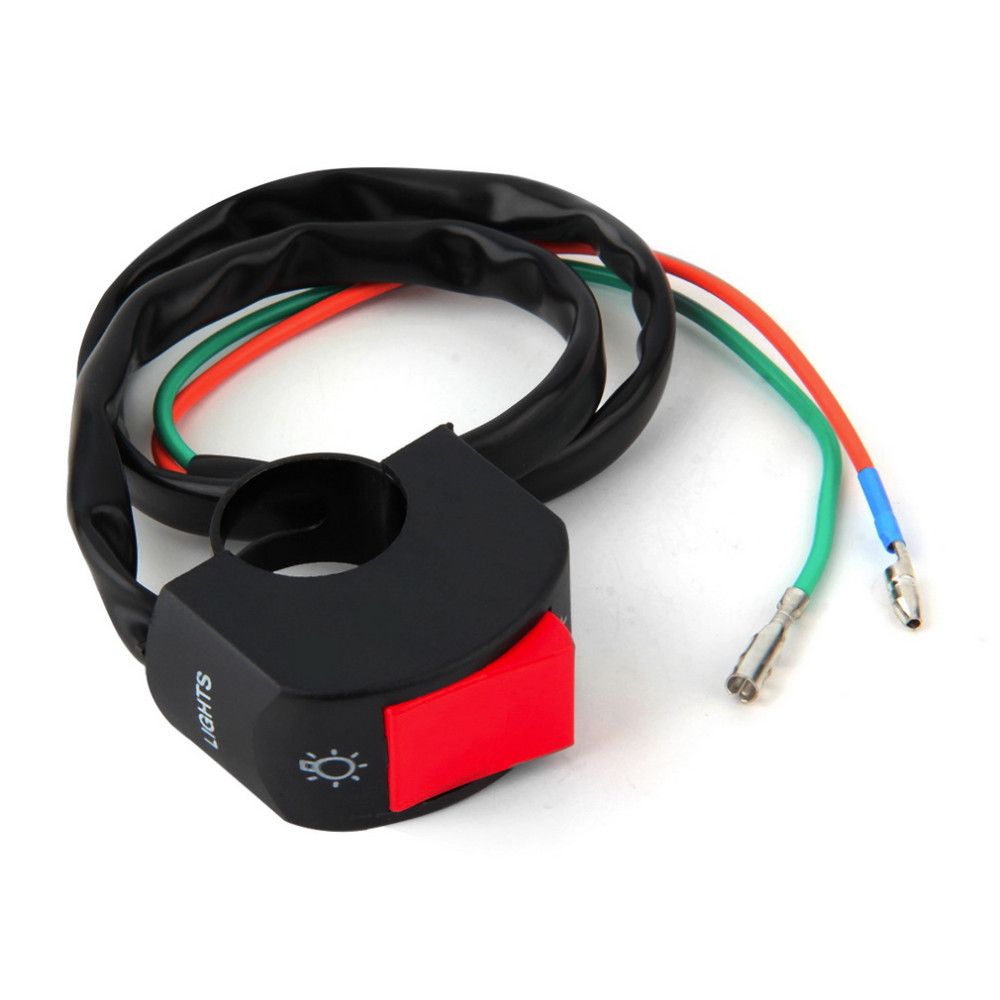 2019 Universal Handlebar Motorcycle Light Switch ON/OFF Button Bullet