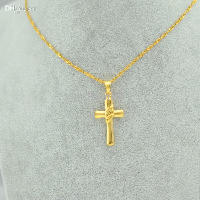 Wholesale Wholesale Gold Cross Necklace & Pendant For Women Girls,22k