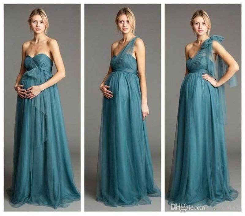  Dusty  Blue  Maternity Bridesmaids Dresses  Convertible 