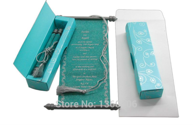 scroll wedding invitations card wholesale party wedding india blue scroll wedding invitations cards