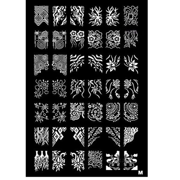 BIG Designs * 9 style XXL Nail Art Stamping Plate Stamp image Plaques XL Stencil Modèle