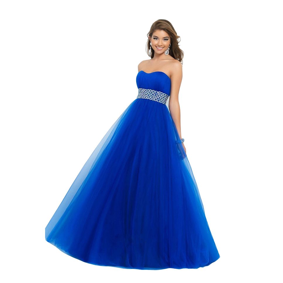 2015 New Arrival Prom Dresses Sweetheart Beaded Empire Waist Tulle