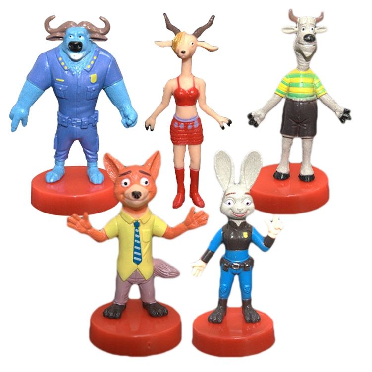 prettybaby zootopia action figures toys 5 designs animals cartoon