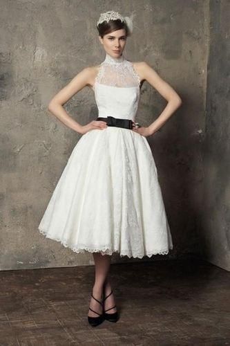 DiscountVintage 2015 White Lace And Black Ribbon Wedding Dresses Bow A ...