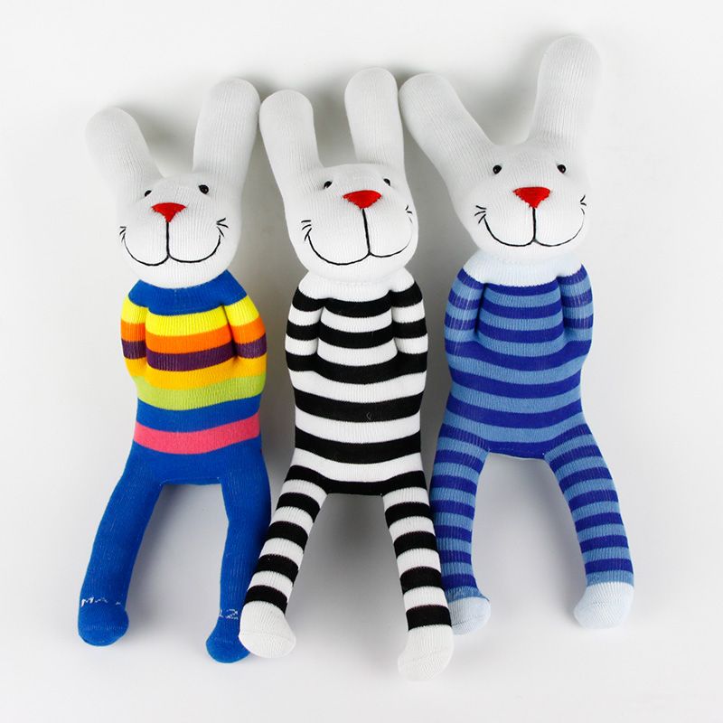 2019 Handmade Sock Monkey Rabbit Bunny 046 Stuffed Animal Doll Baby