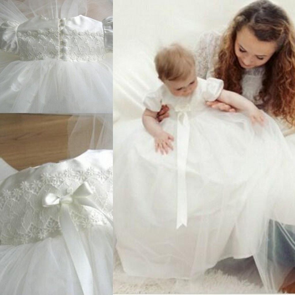 tulle baptism dress