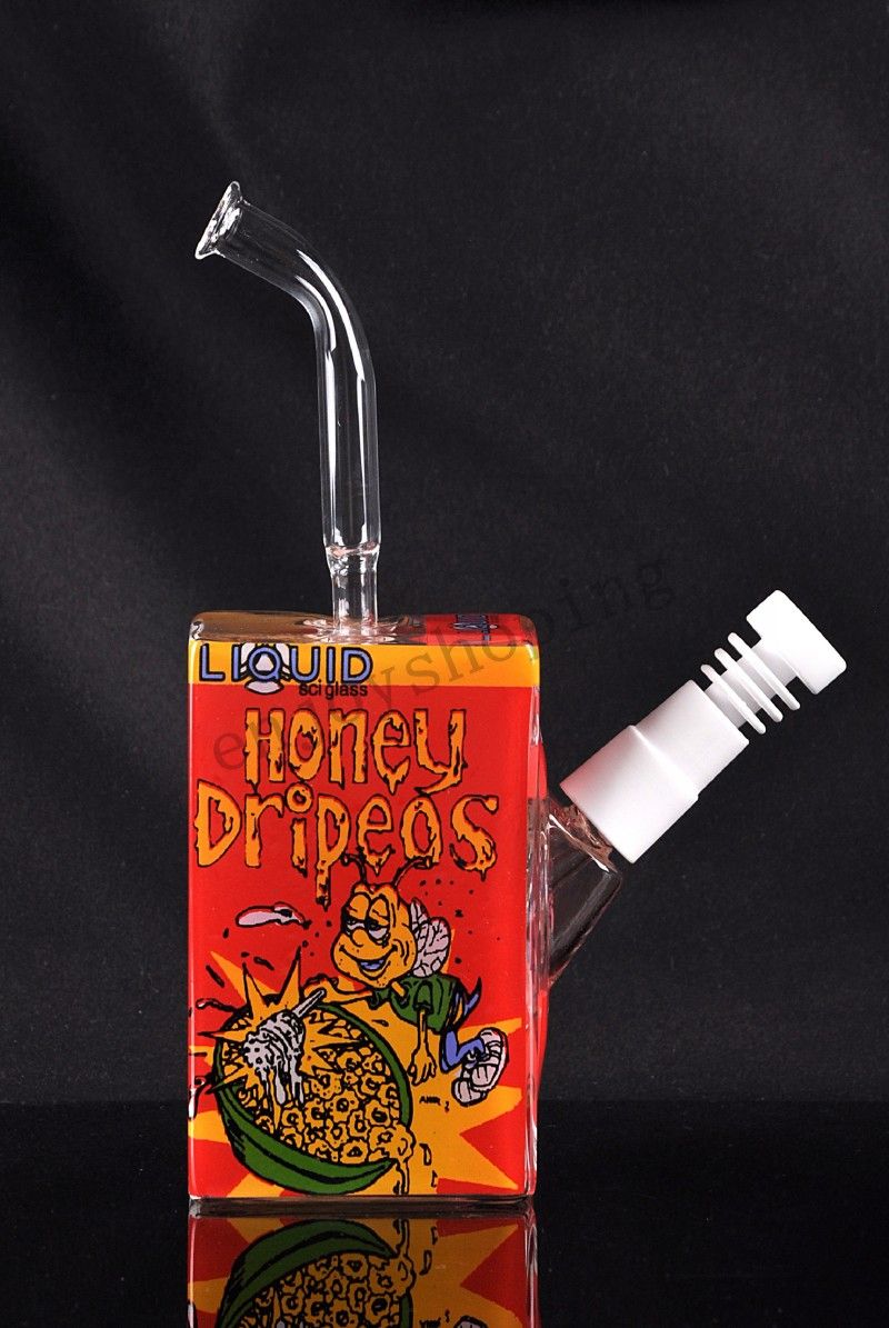 2021 New Glass Bong Cereal Box Bong Oil Rig Bong Smoking Water Pipe Tobacco Pipe Hookah Ceramic