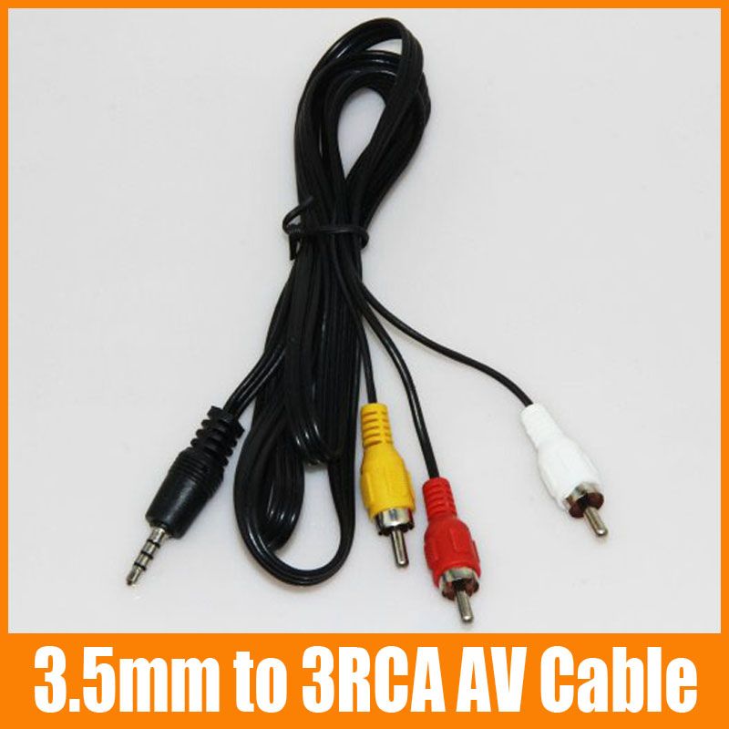 3 in 1 rca av cable audio video 3 5mm jack to 3 rca cable 112cm