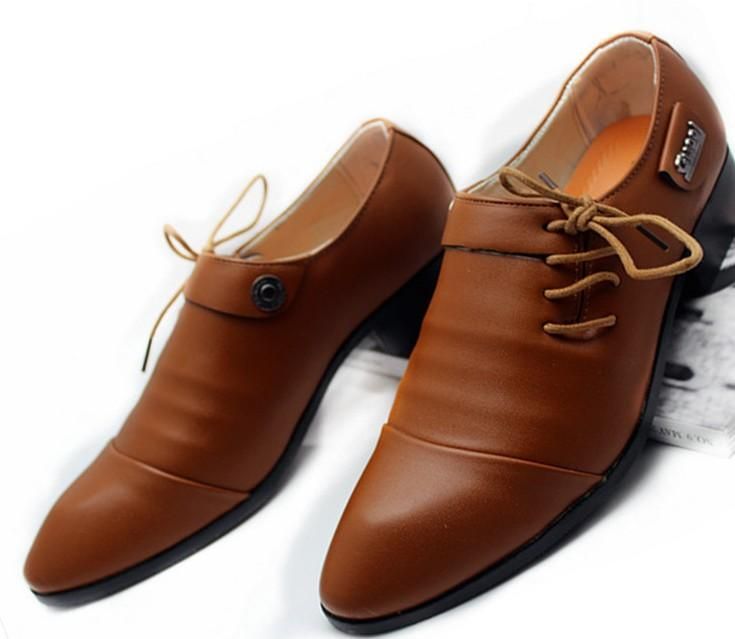 Pointed Toe Shiny Flat Leather Dress Shoes,Wedding Casual Party,Black,41 Mens Fashion Business Shoes,Lace Up Formal Shoes