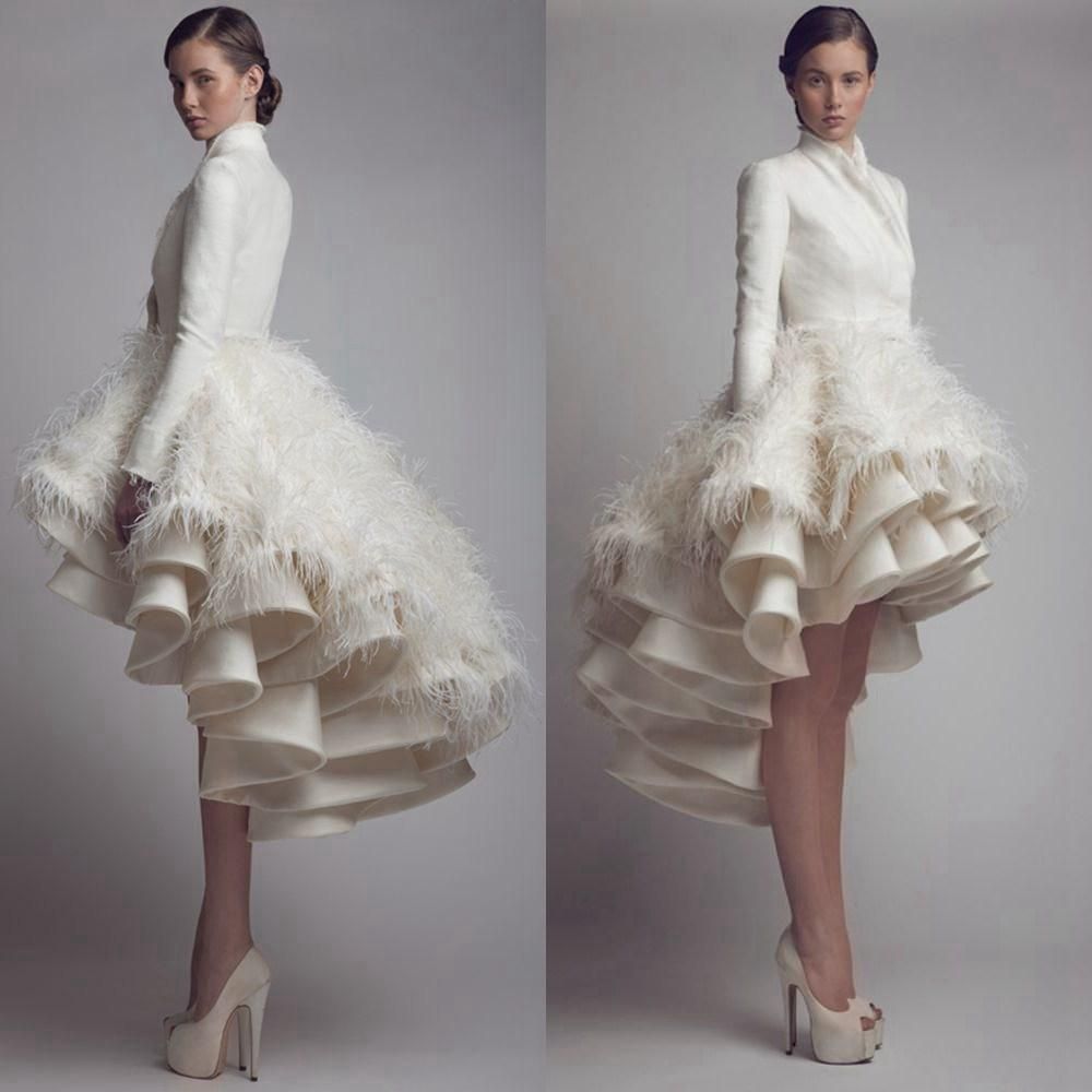 Discount Designer Krikor Jabotian High Low Wedding Dresses