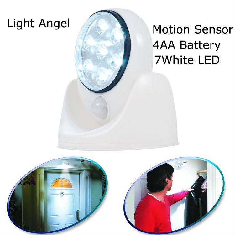 2018 7 Led Wireless Motion Sensor Light 360 Degree Rotation Cordless Light Angel Sensor Led Wireless Motion