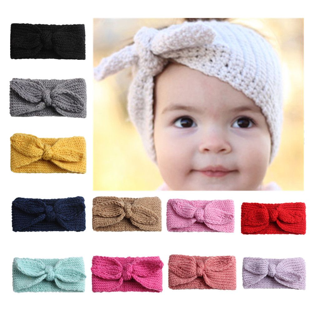 Acheter Rabbit Bow Oreille Bebe Tricot Fille 18 Chaud Tricot Bandeau Enfants Automne Hiver Turban Filles Crochet Accessoires Cheveux De 1 08 Du Leelee 709 Fr Dhgate Com