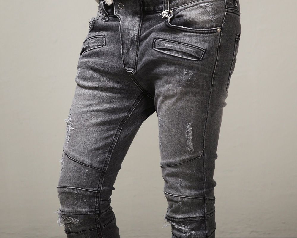 2016 Men Slim Jeans Men'S Distressed Biker Jeans Hiphop Pants Male ...