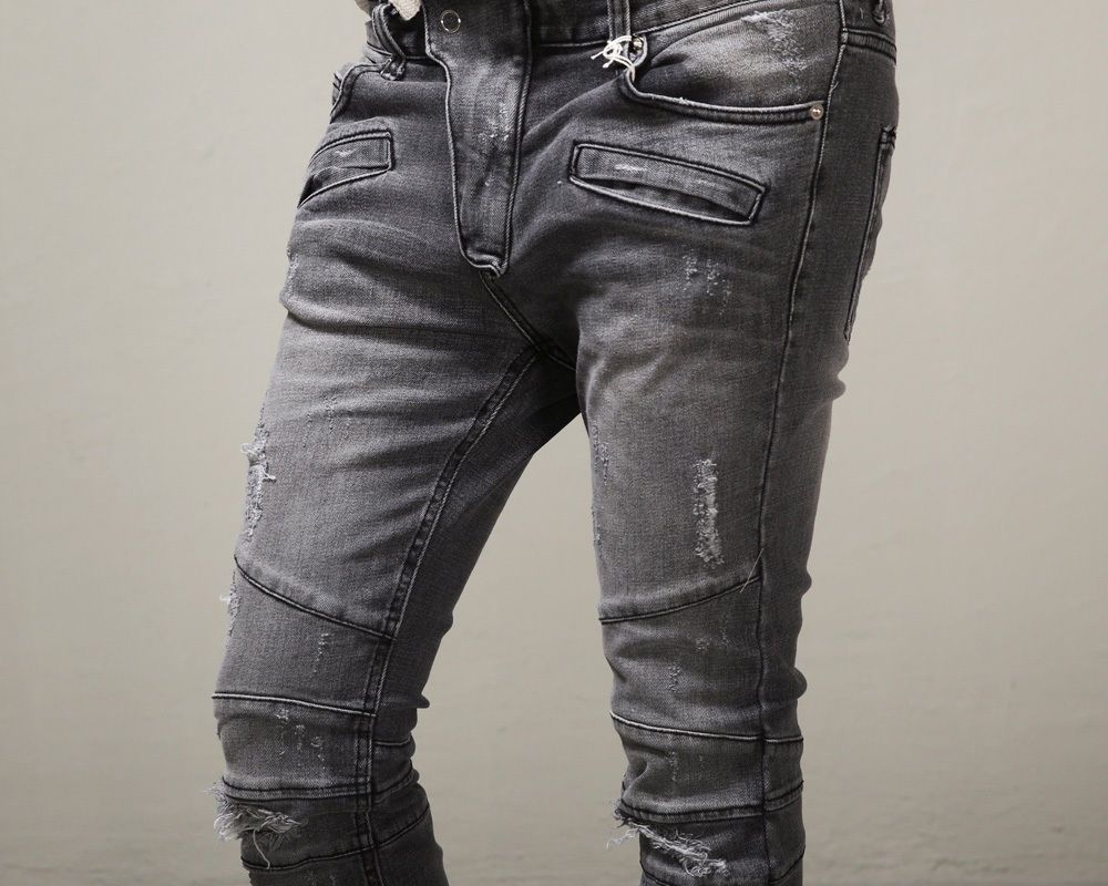 men slim jeans men s distressed biker jeans hiphop pants male pencil