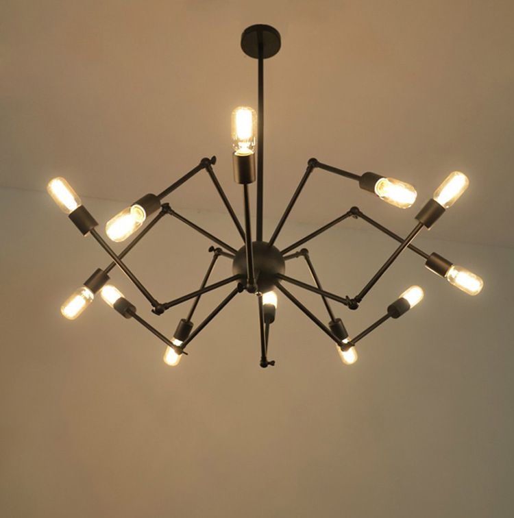 Spider Pendant Lamp Retractable Light 6 8 12 18 Arms Spider Pendant Lamp Retractable Light 6 8 12 18 Arms Black Red White Lights For Ceiling Hanging Pendants
