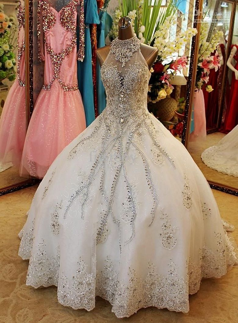 bedazzled ball gown wedding dresses