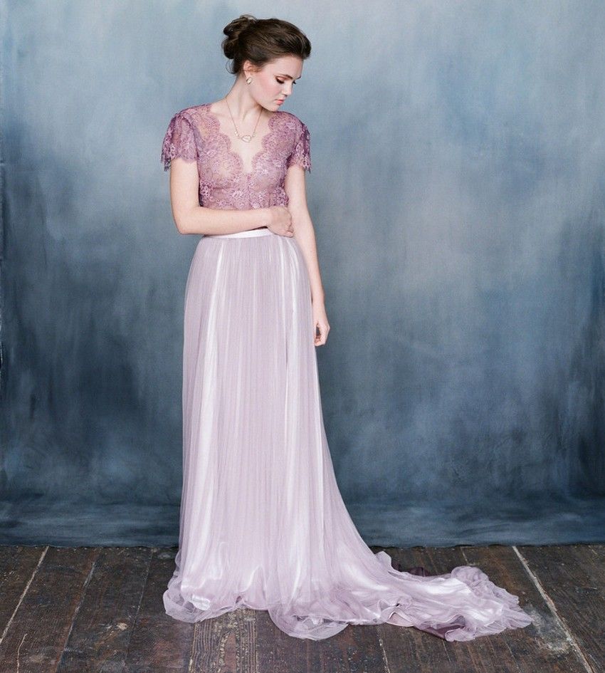 Purple Vintage Wedding Dress