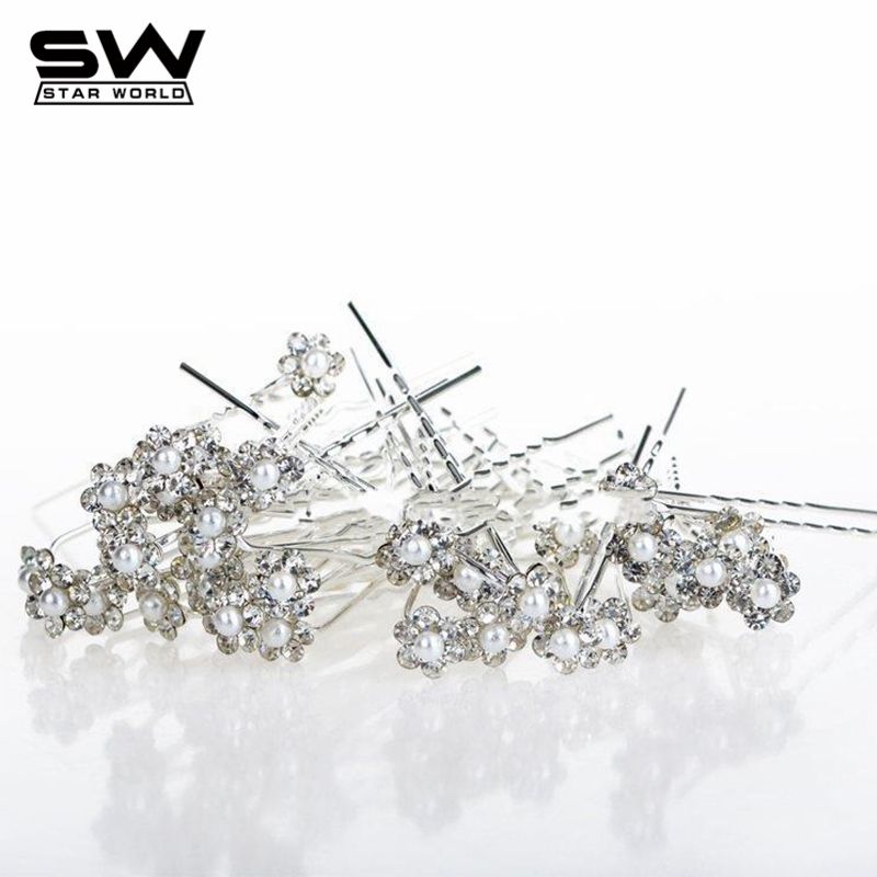 2020 Wedding Bridal Pearl Hair Pins Flower Crystal Hair Clip