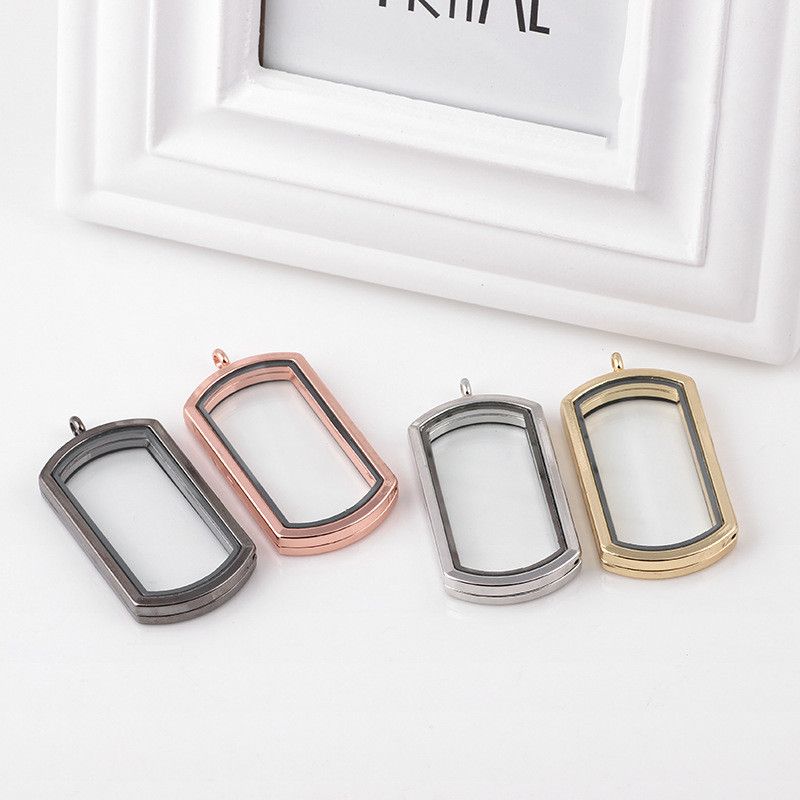 2019 New Design Origami Owl Dog Tag Shape Living Glass Floating 2019 New Design Origami Owl Dog Tag Shape Living Glass Floating Locket Necklace Pendant Charm With No Chains Fl22 From Kainen