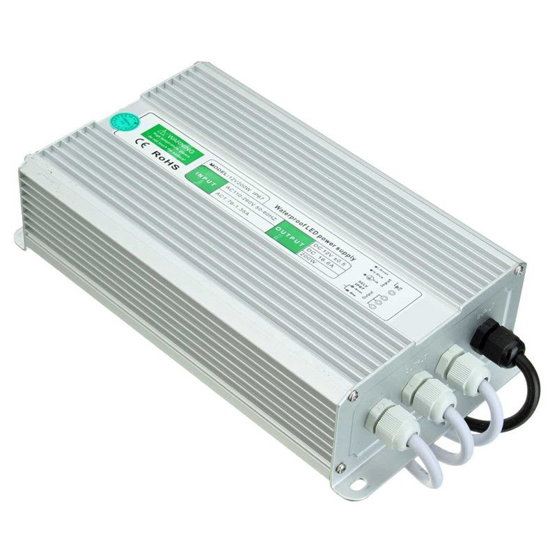 12V 16.7A 200W AC110-260V Entrée IP67 électronique étanche LED Adaptateur d'alimentation LED pour bande led lampe led