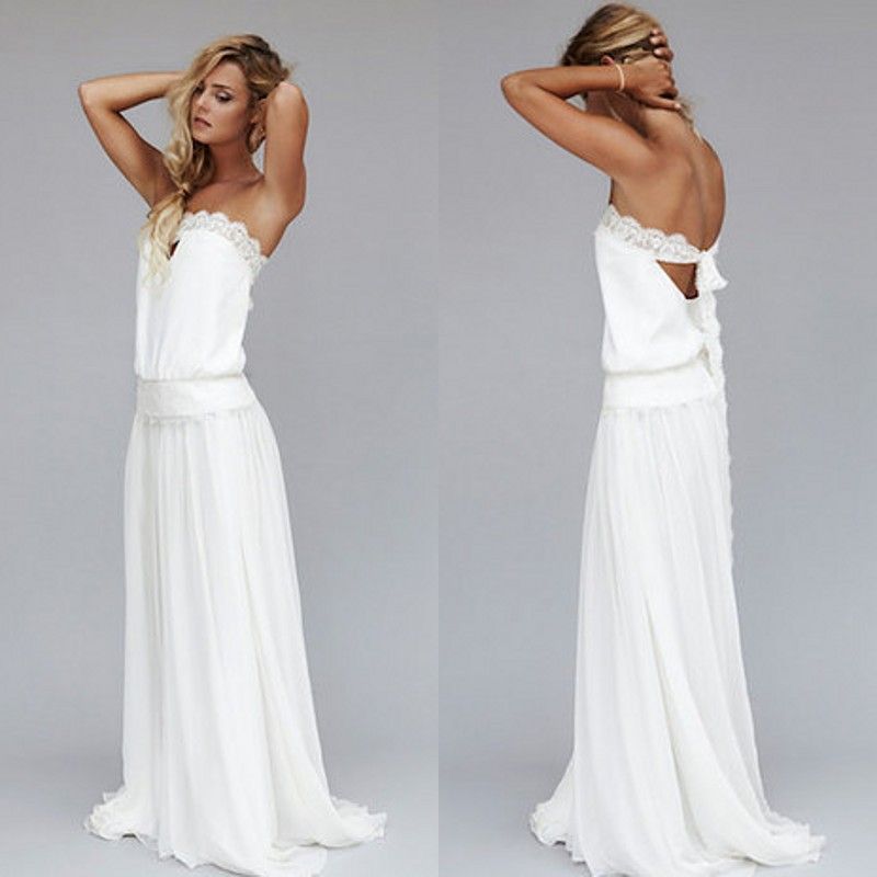 Discount 2015 Vintage Dresses 1920s Beach Wedding Dress Cheap